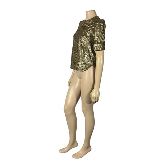 Zadig & Voltaire Gold Sequin Top - Picture 9 of 16